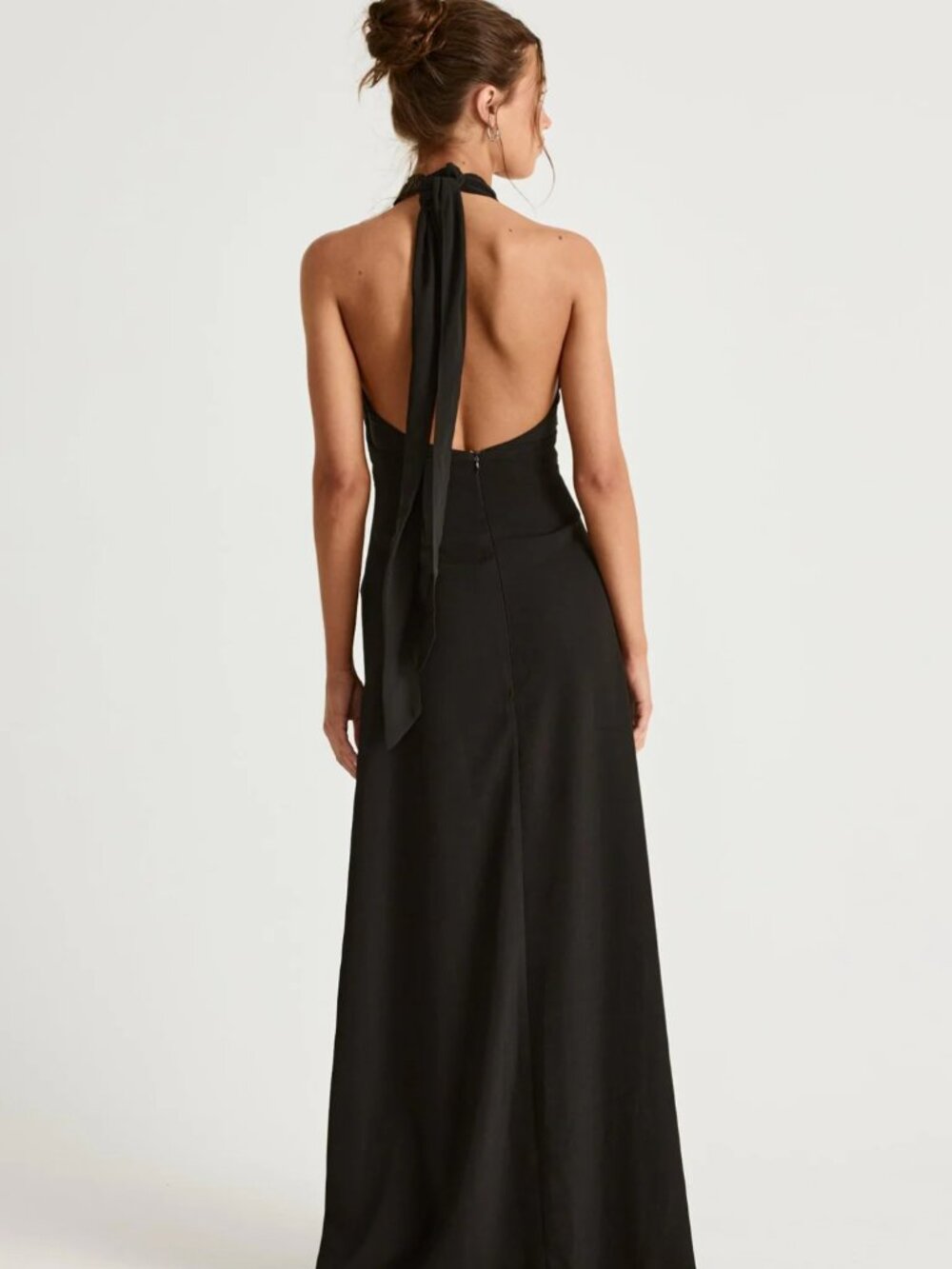 Sara Maxi Dress (Black) Charcoal Clothing - Picture 3 of 6